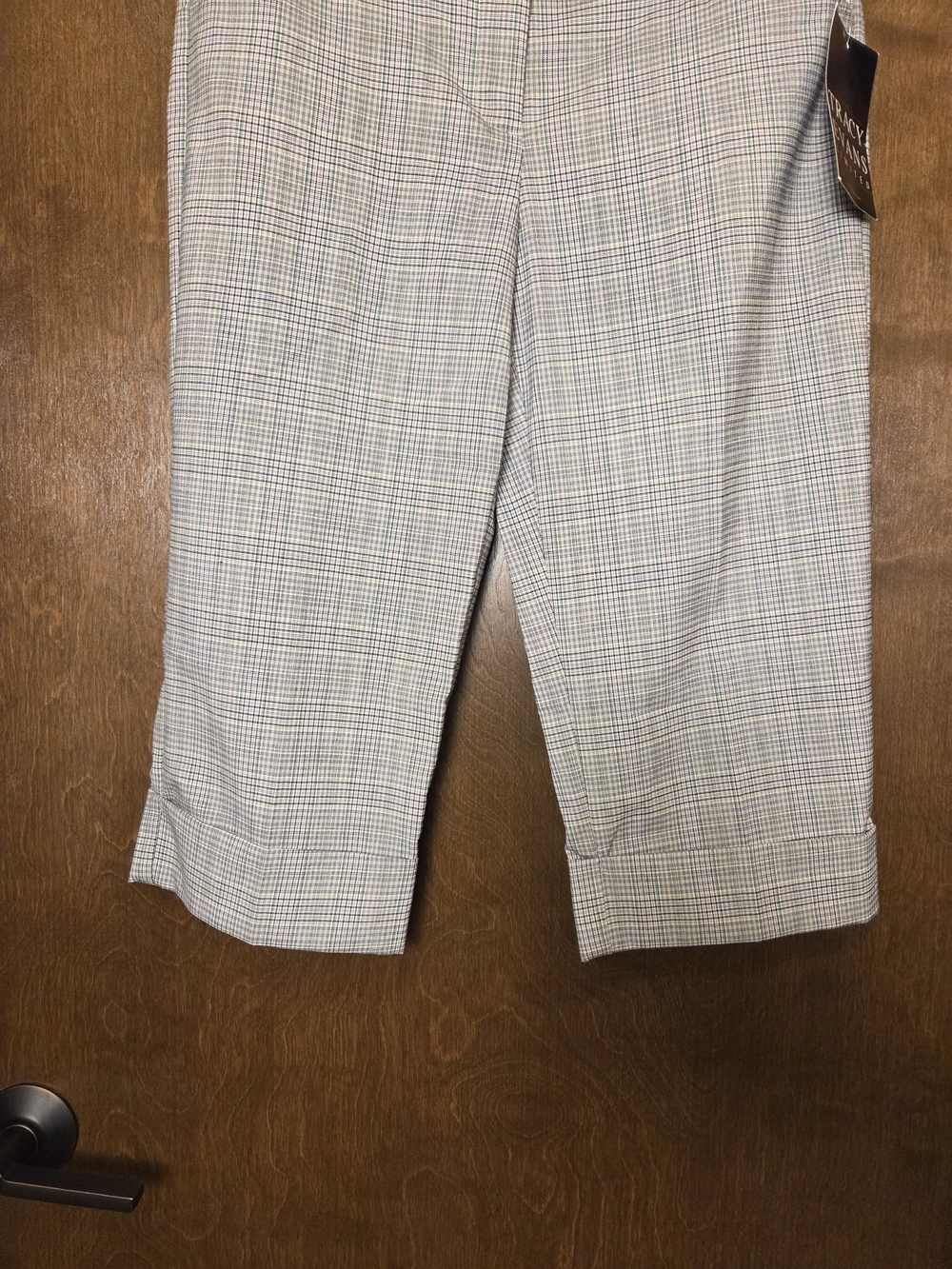 Grey Plaid Bermuda Shorts NWT - Picture 3 of 15